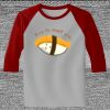 Raglan 3/4 Roundneck Shirt (Gray Body) Thumbnail