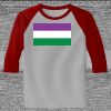 Raglan 3/4 Roundneck Shirt (Gray Body) Thumbnail