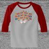 Raglan 3/4 Roundneck Shirt (Gray Body) Thumbnail
