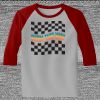 Raglan 3/4 Roundneck Shirt (Gray Body) Thumbnail