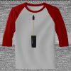 Raglan 3/4 Roundneck Shirt (Gray Body) Thumbnail