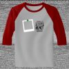 Raglan 3/4 Roundneck Shirt (Gray Body) Thumbnail