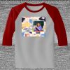 Raglan 3/4 Roundneck Shirt (Gray Body) Thumbnail