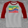 Raglan 3/4 Roundneck Shirt (Gray Body) Thumbnail