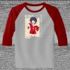 Raglan 3/4 Roundneck Shirt (Gray Body) Thumbnail