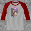 Raglan 3/4 Roundneck Shirt (Gray Body) Thumbnail