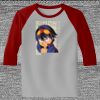 Raglan 3/4 Roundneck Shirt (Gray Body) Thumbnail