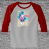 Raglan 3/4 Roundneck Shirt (Gray Body) Thumbnail