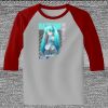 Raglan 3/4 Roundneck Shirt (Gray Body) Thumbnail