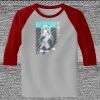 Raglan 3/4 Roundneck Shirt (Gray Body) Thumbnail