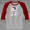 Raglan 3/4 Roundneck Shirt (Gray Body) Thumbnail