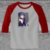 Raglan 3/4 Roundneck Shirt (Gray Body) Thumbnail