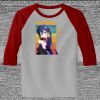 Raglan 3/4 Roundneck Shirt (Gray Body) Thumbnail