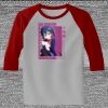 Raglan 3/4 Roundneck Shirt (Gray Body) Thumbnail