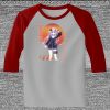 Raglan 3/4 Roundneck Shirt (Gray Body) Thumbnail