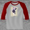 Raglan 3/4 Roundneck Shirt (Gray Body) Thumbnail