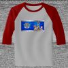 Raglan 3/4 Roundneck Shirt (Gray Body) Thumbnail