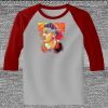 Raglan 3/4 Roundneck Shirt (Gray Body) Thumbnail