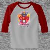 Raglan 3/4 Roundneck Shirt (Gray Body) Thumbnail