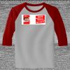 Raglan 3/4 Roundneck Shirt (Gray Body) Thumbnail