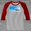 Raglan 3/4 Roundneck Shirt (Gray Body) Thumbnail