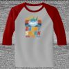 Raglan 3/4 Roundneck Shirt (Gray Body) Thumbnail