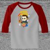 Raglan 3/4 Roundneck Shirt (Gray Body) Thumbnail