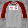 Raglan 3/4 Roundneck Shirt (Gray Body) Thumbnail