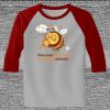 Raglan 3/4 Roundneck Shirt (Gray Body) Thumbnail